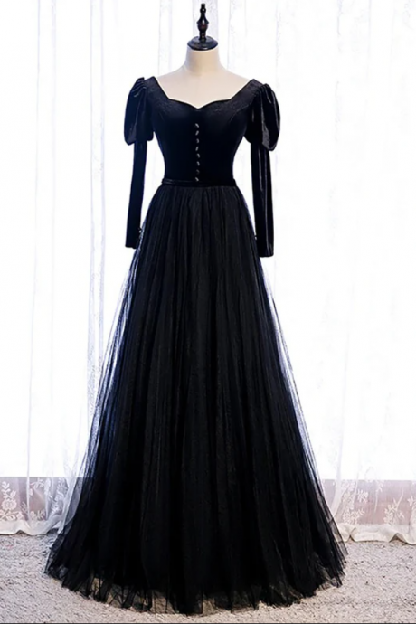 !! Elegant Formal Dress With Long Sleeve // Formal Dress // Bridesmaid Dresses / Long Sleeve Prom Gown / Long Evening Dress