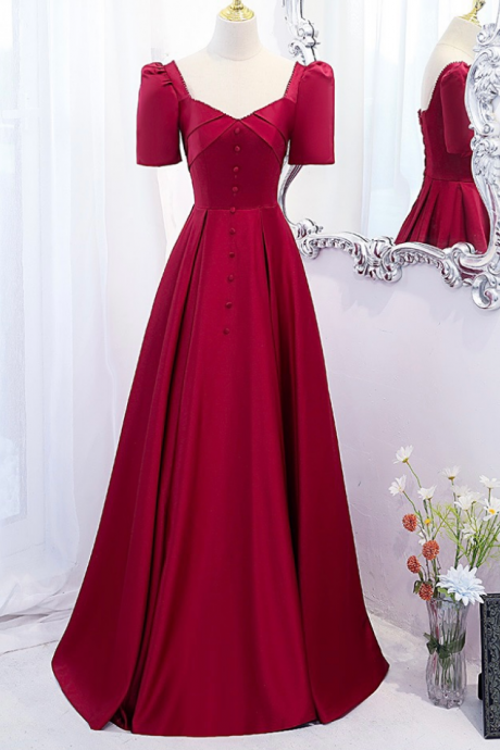 Prom Dresses Satin Dress, Princess Dress, Evening Dress,custom Made