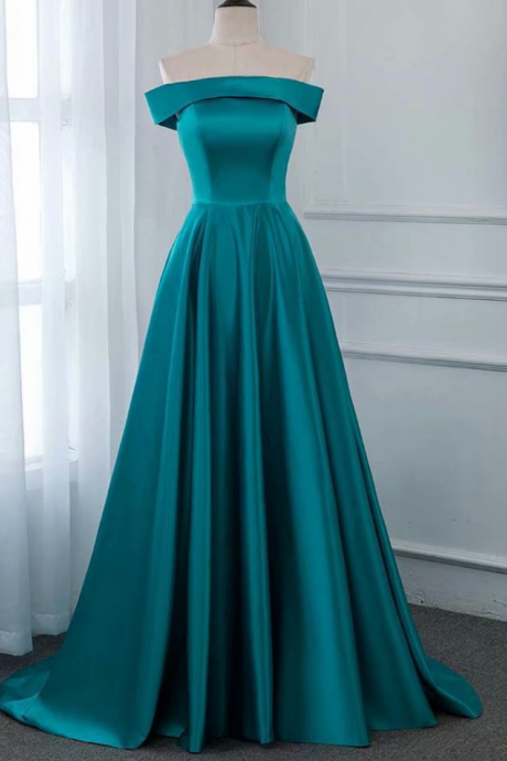Prom Dresses Evening Dress Pageant Dresses Boat Neck Fashion Simple Evening Gown
