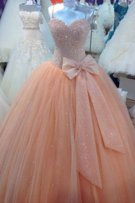 Custom Made Pink Sweetheart Neckline Prom Dresses, Pink Ball Gown Dresses,pegeant Dresses, Ball Gown Prom Dresses,quinceanera Dresses