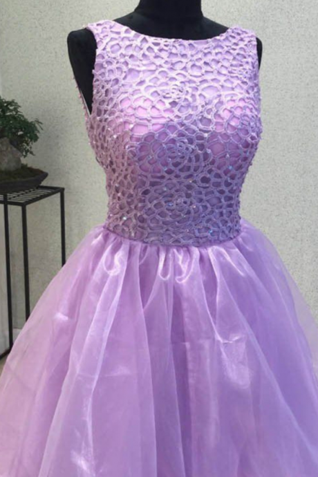 A-line Princess Scoop Neck Sleeveless Appliques Long Prom Dresses