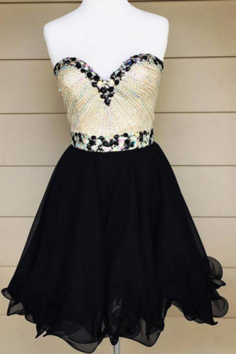 Charming Prom Dress,tulle Prom Dress, Sexy Evening Dress, Crystal Beaded Short Homecoming Dress