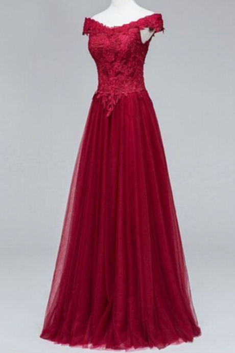 Modest Lace Prom Dress,bodice Tulle Prom Dress,custom Made Evening Dress