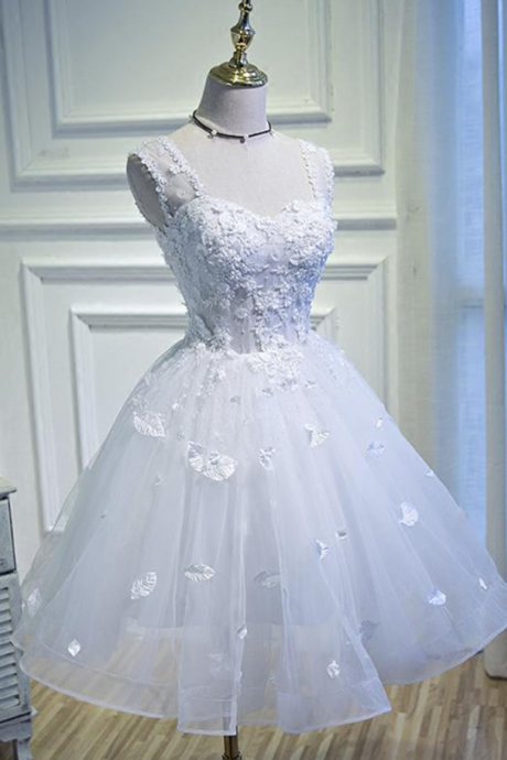 Homecoming Dresses Lace Tulle Long Prom Dress Cocktail Dress