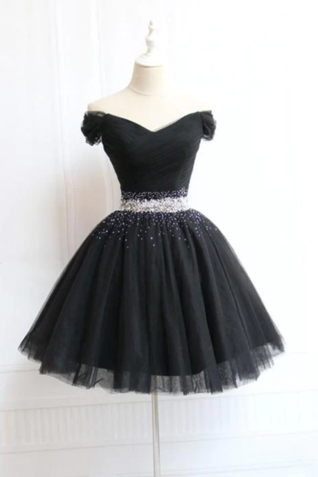 Homecoming Dresses Tulle Beads Short Prom Dress Evening Dress