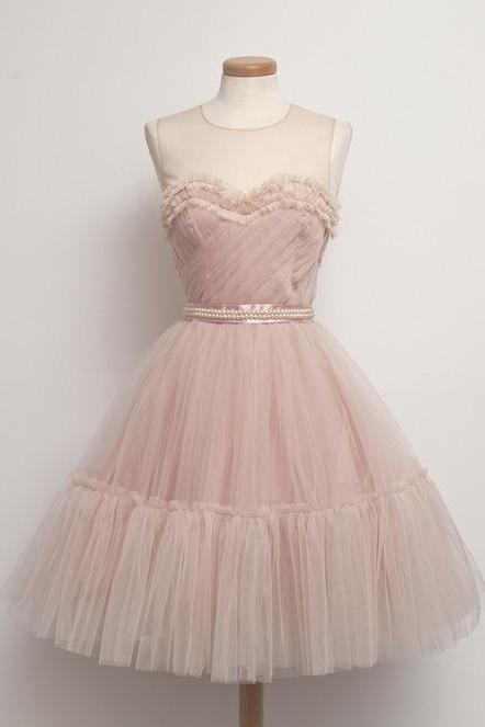 Charming Homecoming Dress,tulle Homecoming Dress,o-neck Homecoming Dres