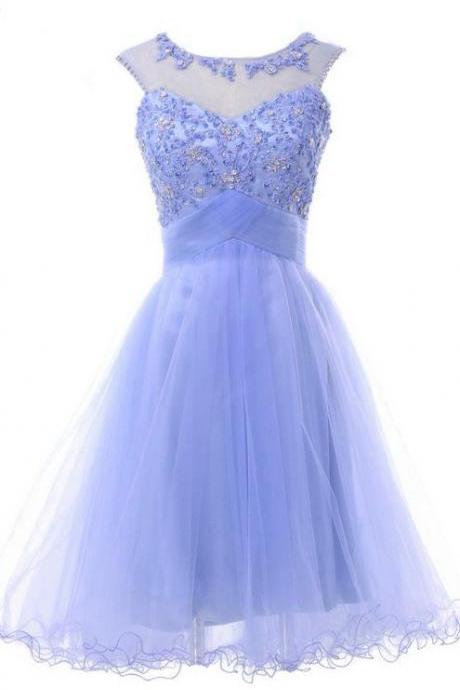 Lavender Lovely Party Dress, Tulle Short Homecoming Dresses, Formal Dress