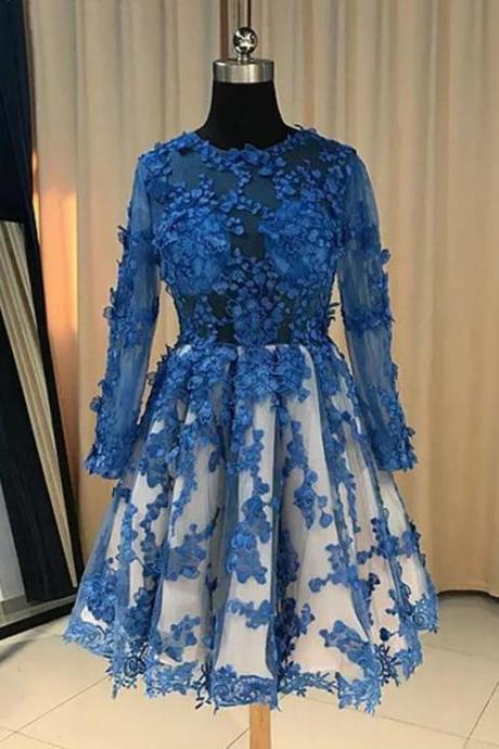 Prom Dresses With Sleeves, A-line Prom Dresses, Short Prom Dresses
