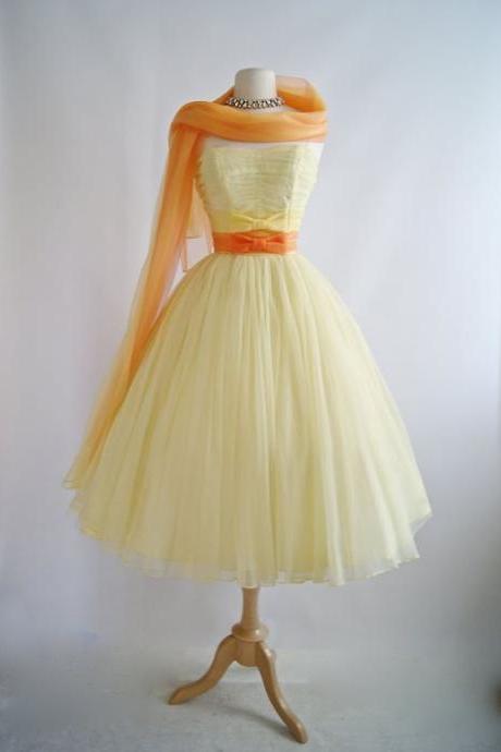 Vintage Ball Gown, Homecoming Dresses, Strapless Organza Mini Short Cocktail Dress, Party Gowns, Prom Dress