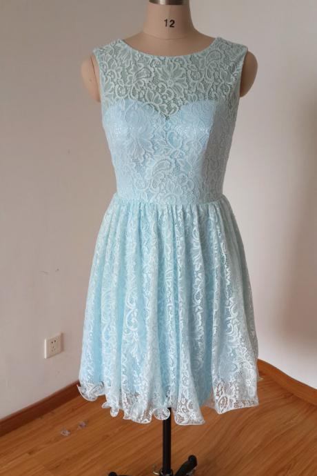 Scoop Neck Short Lace Homecoming Dresses Sexy Party Dresses