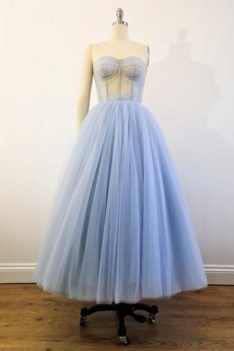 Long Prom Dresses, Off the Shoulder Sweetheart Tulle/Romantic Elegant Princess Prom Party Gown Custom