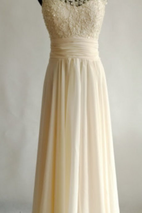 Elegant A-line Chiffon Appliques Formal Prom Dress, Beautiful Long Prom Dress, Banquet Party Dress