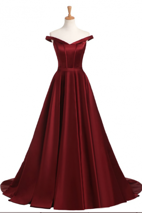 Elegant Satin Sleeveless Formal Prom Dress, Beautiful Long Prom Dress, Banquet Party Dress