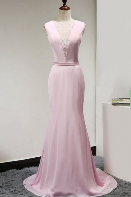 Elegant A-line Chiffon Formal Prom Dress, Beautiful Long Prom Dress, Banquet Party Dress