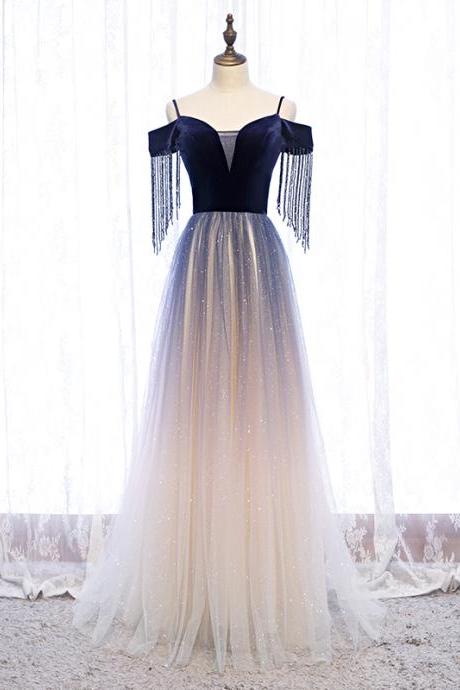 Elegant Simple A Line Tulle Formal Prom Dress, Beautiful Prom Dress, Banquet Party Dress