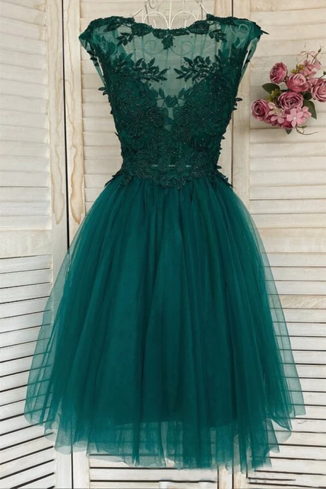 Elegant Sweetheart Tulle with Lace Short Formal Homecoming Dress, Beautiful Dress, Banquet Party Dress