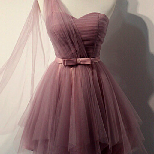Charming Homecoming Dress, Tulle Homecoming Dress, Pleat Homecoming ...