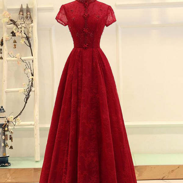 High Low Sequins Lace Dresses with Bow Burgundy Plus Size