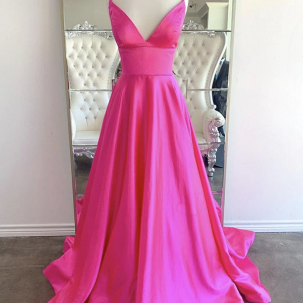 Simple Red Prom Dresses,Long Prom Dresses For Teens,Chiffon Prom Dress