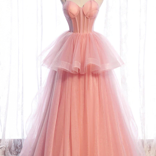 prom dresses tulle long prom dress A line evening gown