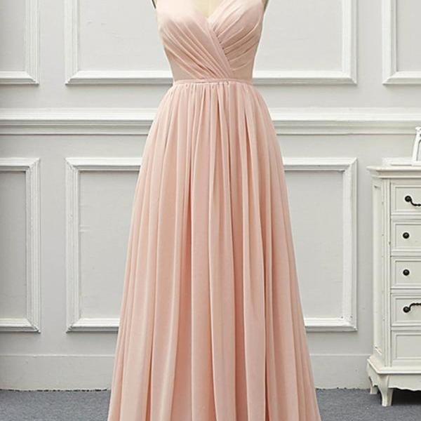 Elegant A Line V Neck Long Prom Dress, Formal Graduation Evening Dress