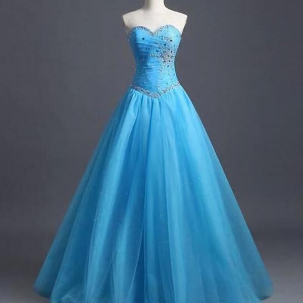 Elegant A Line Backless Tulle Formal Prom Dress, Beautiful Prom Dress, Banquet Party Dress
