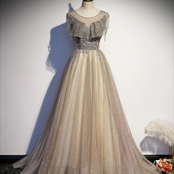 V-Neck Sleeveless Prom Dress - Beautiful Long Evening Gowns Online