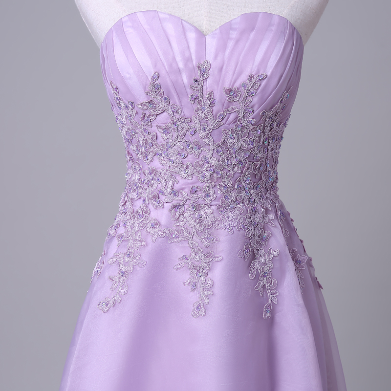 Luxury Diamond Sweetheart High-low Long Evening Dress