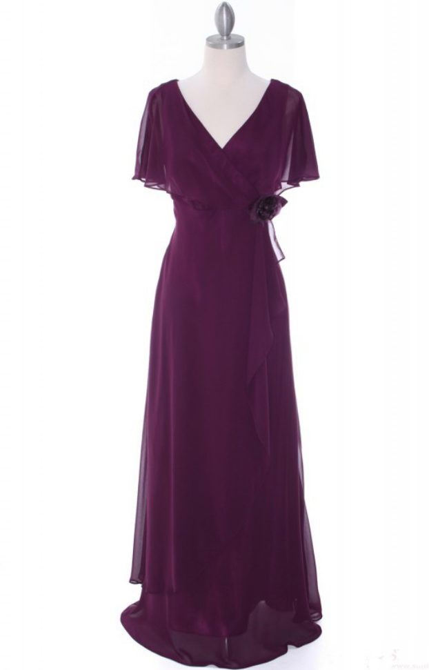Short Sleeve Evening Dress,chiffon Evening Dresses,formal Women Dress — free download