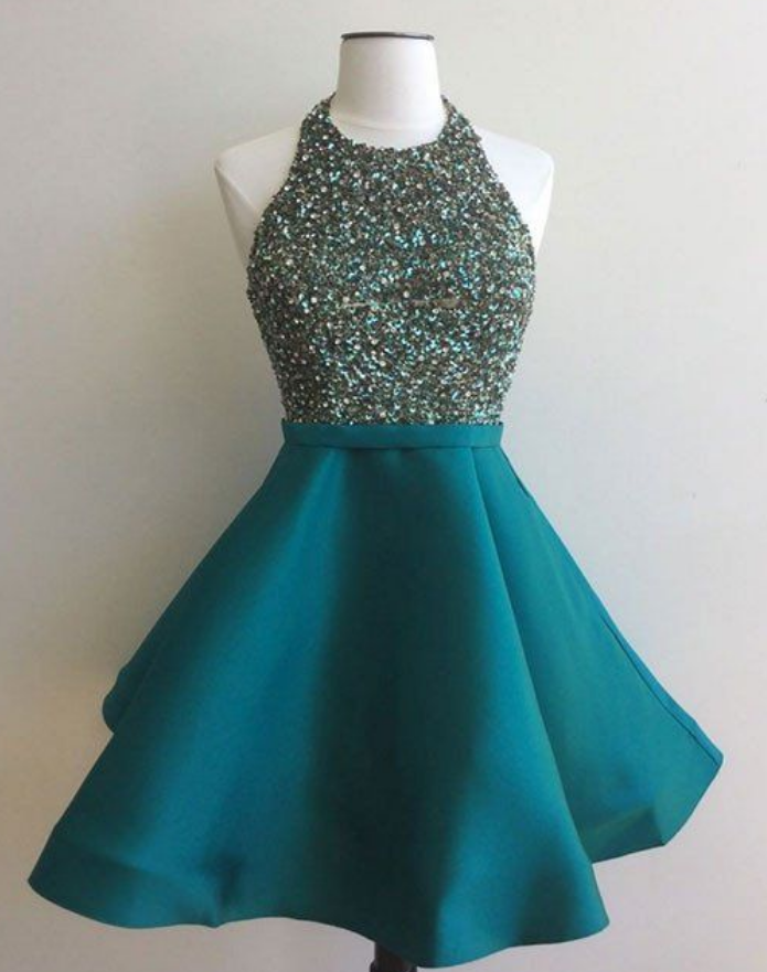 Dresses,sequin Short Green Prom Dress, Dress on