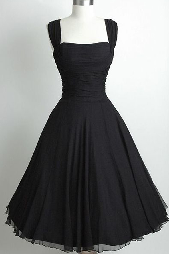 Retro Dress Black, Vintage Prom Dress, 2016 Dress, Vintage
