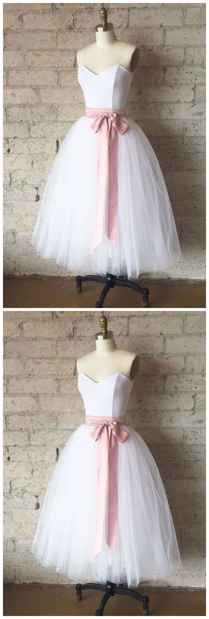 Sweetheart Neck Tulle Midi Dress