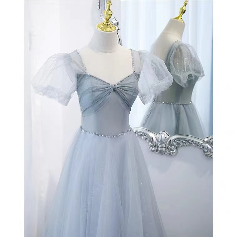 Prom Dresses Evening Dress, Sweet Party Dress, Bubble Sleeve Prom Dress ...